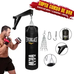 HOLGU - MEGA COMBO BOX - Saco de box rack cadena