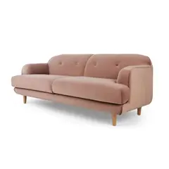 YOLODECORO - Sofá Gracie De 3 Cuerpos Rosa Vintage.