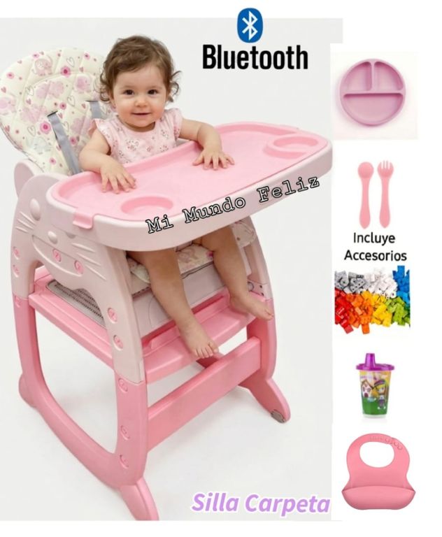 Silla de Comer para Bebe Deluxe Princess ROSA
