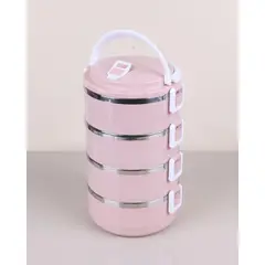 GENERICO - Lonchera 4 Niveles Taper Termica Color rosado