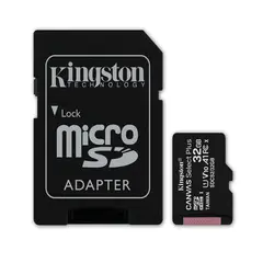 KINGSTON - Memoria Micro SD 32GB Clase 10-100MBs Negro