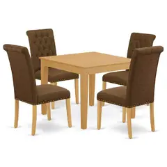 ALTO HOGAR - Juego de Comedor 4 Sillas Bright Marrón Madera Tornillo
