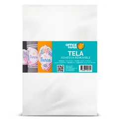 OFFICE PAPER - Etiqueta Tela Adhesiva Removible Por 05 Hojas A4