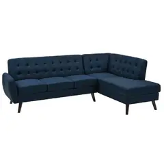 ALTO HOGAR - Seccional Velvet Derecho Azul Acero