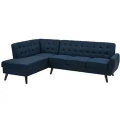 ALTO HOGAR - Seccional Velvet Izquierdo Azul Acero