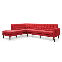 ALTO HOGAR - Seccional Velvet Izquierdo Rojo