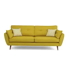 ALTO HOGAR - Sofá Altina 3 Cuerpos Mostaza