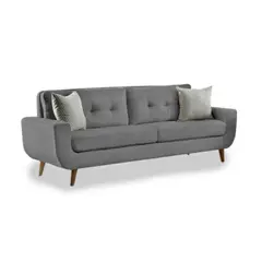 ALTO HOGAR - Sofá Kayruth 3 Cuerpos Gris Oscuro