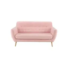 ALTO HOGAR - Sofá Vintage Vania 2 Cuerpos Negro