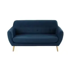 ALTO HOGAR - Sofá Vintage Vania 3 Cuerpos Azul Cobalto