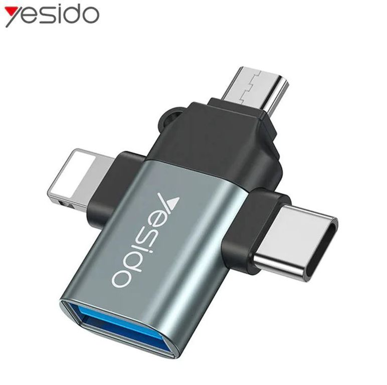 Lector Otg Universal - Usb A Tipo C, Lightning Miniusb - 3en1