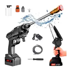 GENERICO - COMBO HIDROLAVADORA 48V MINI MOTOSIERRA INALÁMBRICA 24V