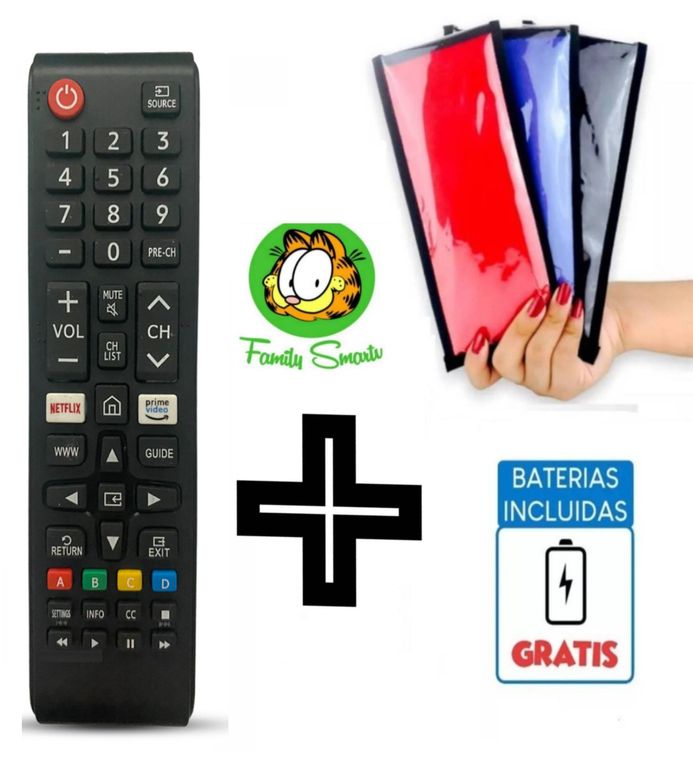 Control Remoto Para tv Samsung Botón Amazon Prime y Netflix Funda
