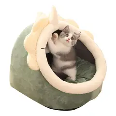 GENERICO - Cama Cueva Dinosaurio para Gatos y Perros Portátil