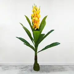 GENERICO - Árbol artificial con flores amarillas 1.20 cm