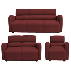 CASA BELLA - Juego De Sala Paris 3-2-1 Rojo