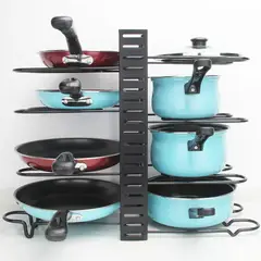 INSPIRA - Organizador soporte de sartenes y ollas ajustable de cocina