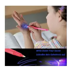 GENERICO - BOLÍGRAFO LAPIZ ESPÍA CON LUZ, LAPICERO DE TINTA INVISIBLE