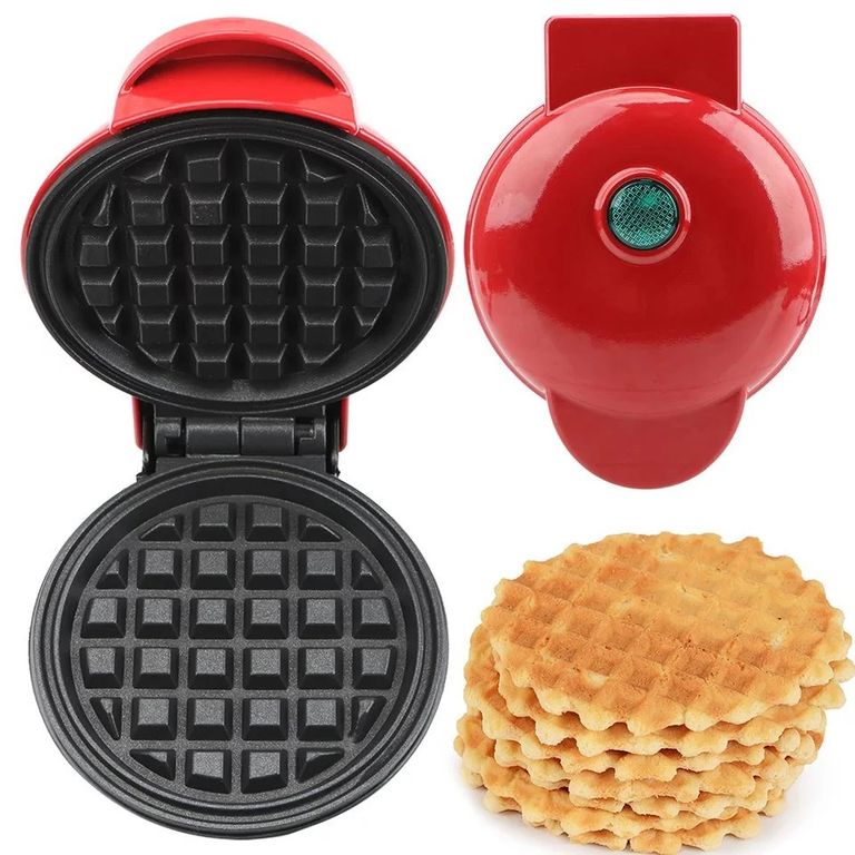 Máquina hacer Wafles Waflera Eléctrica en Forma de Redonda