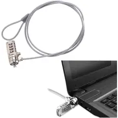 GENERICO - Cable de Seguridad Candado con Clave - Laptop Notebook