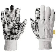 PRETUL - Guantes de algodón con puntos PVC en palma unitalla