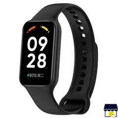GENERICO - Correa Silicona Xiaomi Redmi Band 2 + Mica Negra