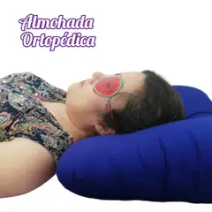 GENERICO - Almohada Ortopédica Ergonómica Antiestres Azul