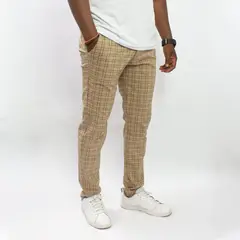 DM DEXMEN - Pantalón dexmen gales cuadrado beige