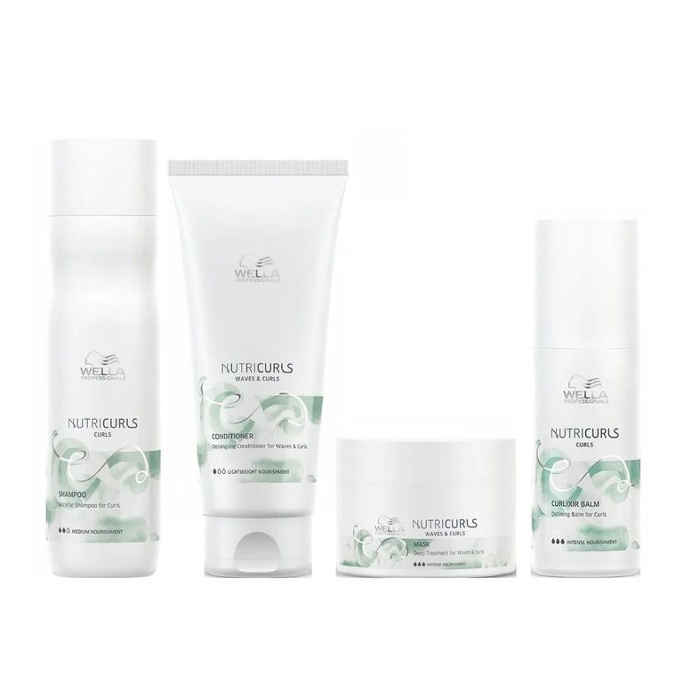 Shampoo Rizos 250ml + Conditioner + Mask + Balsamo Nutricurl