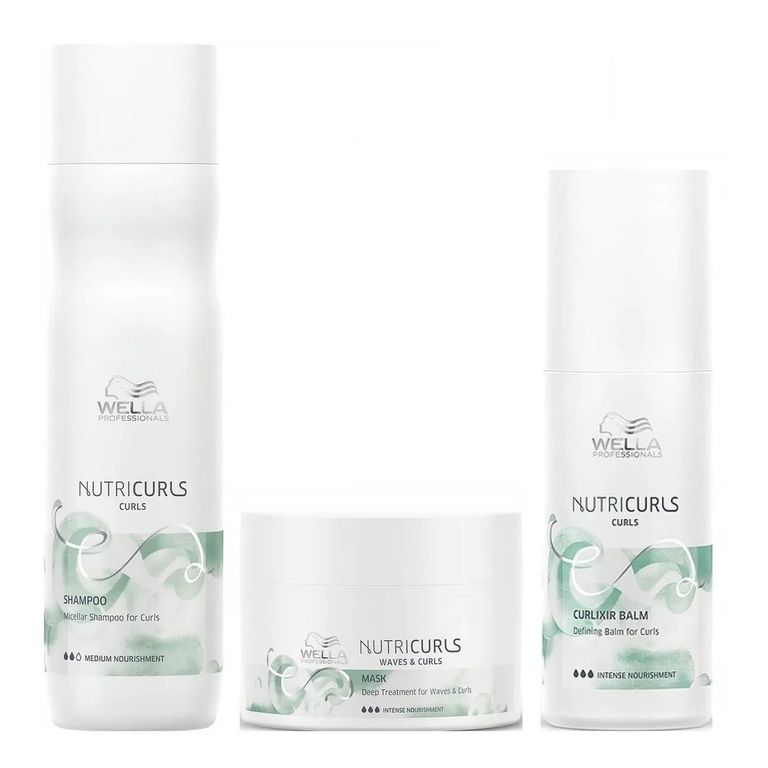 Shampoo Para rizos 250ml+ Mascarilla+ Balsamo Nutricurls