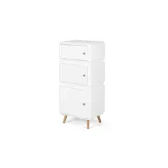 YOLODECORO - Cómoda 3 Cajones Tara Blanca