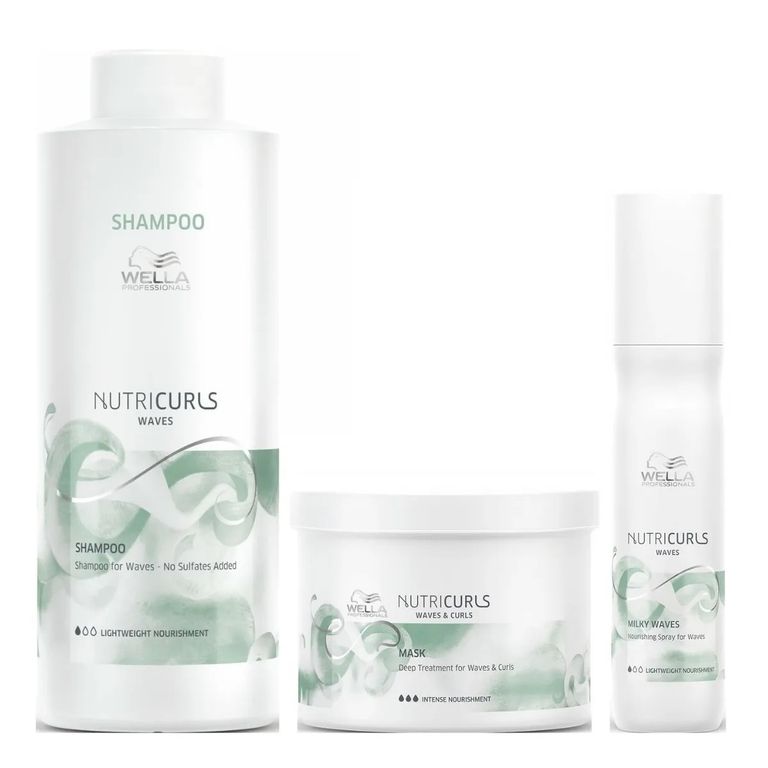 Shampoo Para Ondas 1000ml Mascarilla Spray Milky Nutricurls