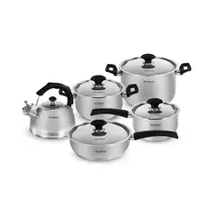 FINEZZA - SET DE OLLAS ACERO INOXIDABLE 10PZAS FZ-1060TG-IN