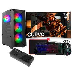 AMD - Computadora Pc GAMER RYZEN 7 5700G RAM 16GB SSD 512GB MONITOR 24" FULL HD