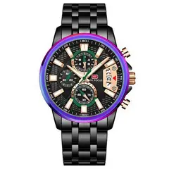 MINI FOCUS - Reloj Acero Negro y Morado MIN-22