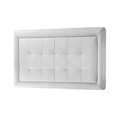 MAVISAC - Cabecera Square Plaza Queen Color Blanco - Ultra Cuero