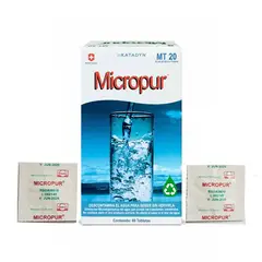 GENERICO - 25 Pastillas purificadoras de agua MICROPUR