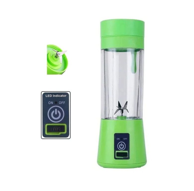 Mini Licuadora Portátil Inalámbrica - 6 Aspas verde