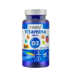 DRASANVI - Vitamina D3 Kids 400UI 60 tabletas masticables
