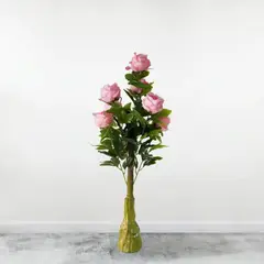 GENERICO - Árbol artificial de rosas color rosado 90 cm