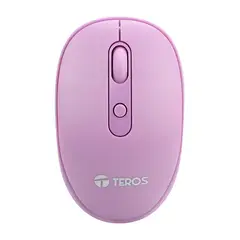 TEROS - MOUSE TE-5075 ÓPTICO INALÁMBRICO 4 BOTONES 1600 DPI MORADO