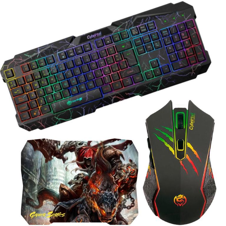 Kit Gamer Teclado Twister + Mouse Sniper + Pad