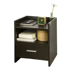 VENTITAS HOME - Mesa de Noche Velador Bruna Color Negro
