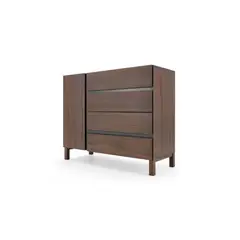 YOLODECORO - Cómoda 4 Cajones Xander Nogal