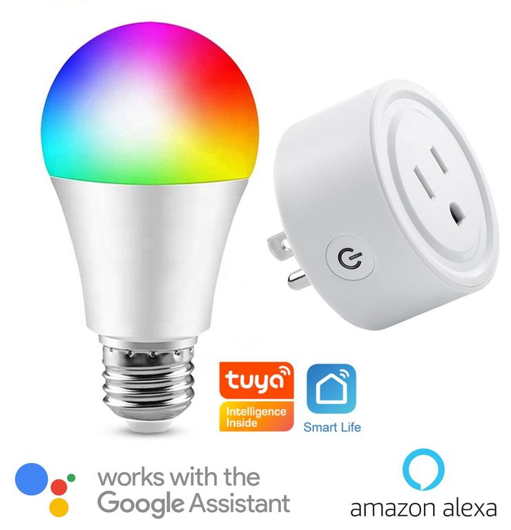 Combo Foco Inteligente y Enchufe Smart Wifi Google y Alexa x 2