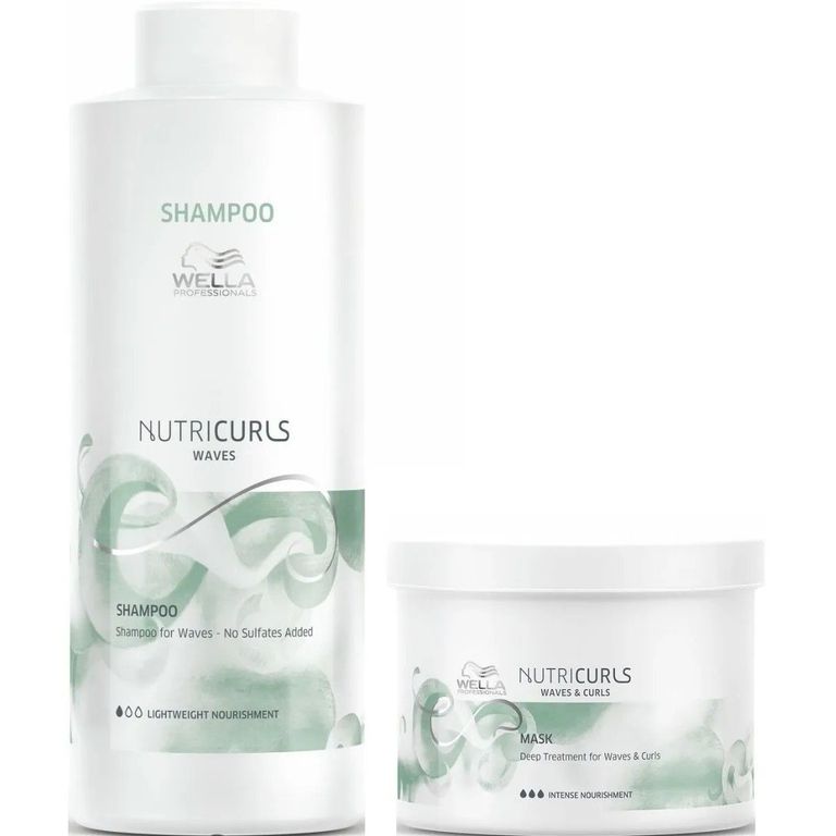 Shampoo Para Ondas 1000ml Mascarilla 500ml Nutricurls