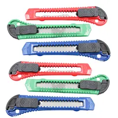 GENERICO - Pack x 6 : Cuchilla Cutter Plastica 6" Eurotools - Colores Varios