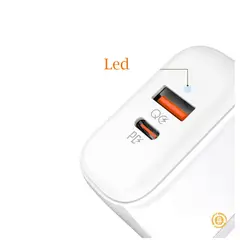 LDNIO - Cargador Fast charging Usb-A y USB-C Dual 45w Para Samsung