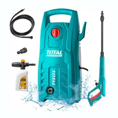 TOTAL TOOLS - HIDROLAVADORA 1400W ELÉCTRICA 130BAR TOTAL SHAMPUNERA 400ML INGCO