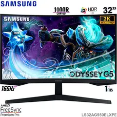 SAMSUNG - Monitor 32 ODYSSEY G5 LS32AG550ELXPE WQHD 2K 1MS 165HZ HDR.
